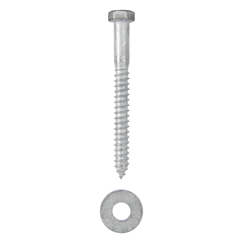 MAKERS BOLT 1/2 x 5 (25 Pack) Lag Screw Kit, 25 Screws and 25 washers, Hot Dip Galvanized, Meets ASME B18.2.1 Industrial/Commercial Grade by - Image 2
